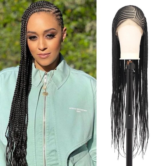 Other - [36 INCH] Cornrow Lemonade Side Part Lace Front Wig with Baby Hair